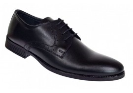 Pantofi Derby bărbați negri din piele naturală, eleganți office – 101NBOX